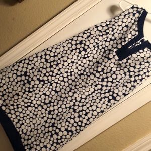 Blue & white polka dot dress